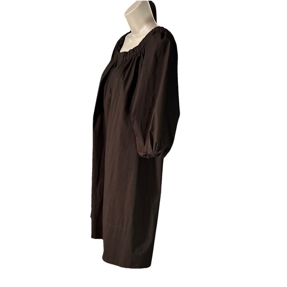 Ann Mashburn Size Small Pleated 3/4 Sleeves Mini Cotton Dress Brown Women’s - Picture 7 of 10